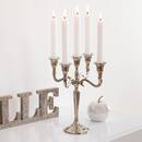 Metal candle holder Silver, 5 heads Silver