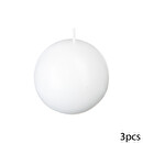 Rustic Ball Candle "Olia" White, 88g White