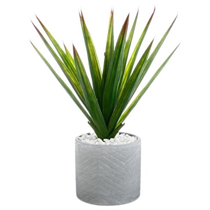 Artificial aloe vera ceramic pot, h.48 cm