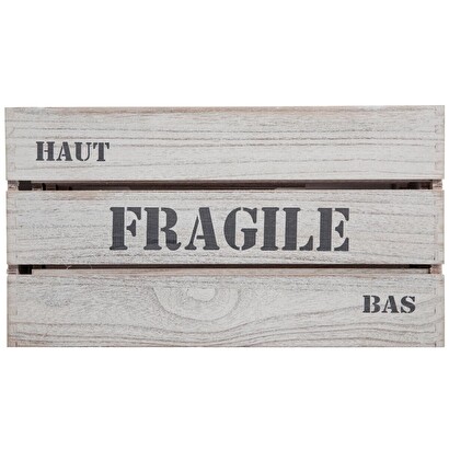 Set of 6 "day" crates crate, grey