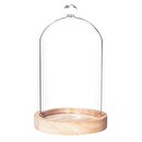 Bell, glass H.19 cm Beige