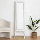 LED Jewelry Cabinet, Glass White, 47x155 cm White
