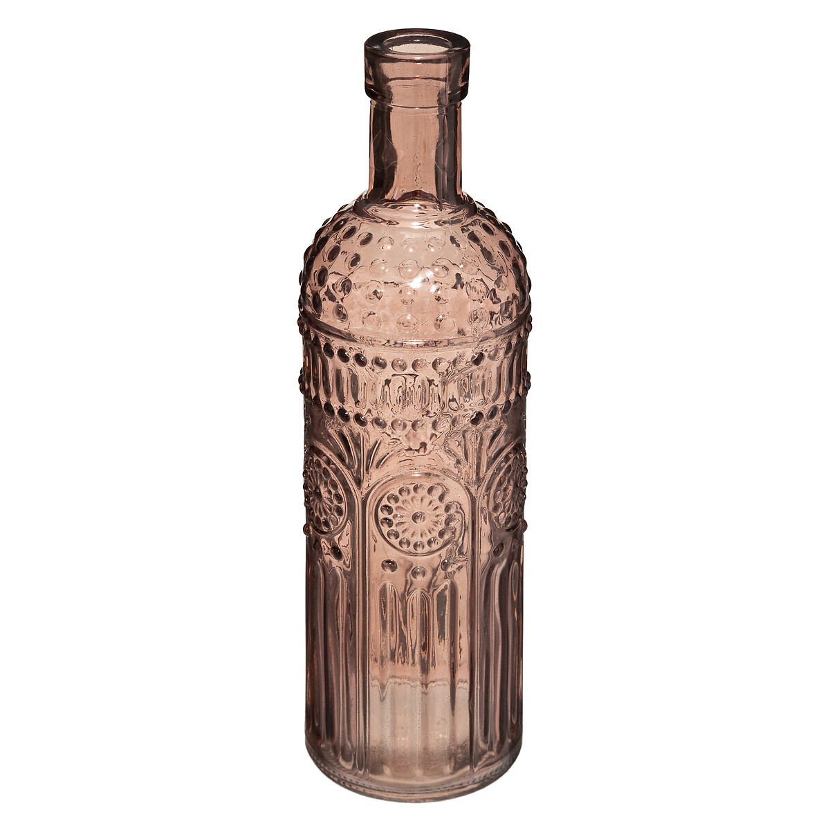 Set of 3 "Folk" bottles Glass, D.6.8 cm Blue
