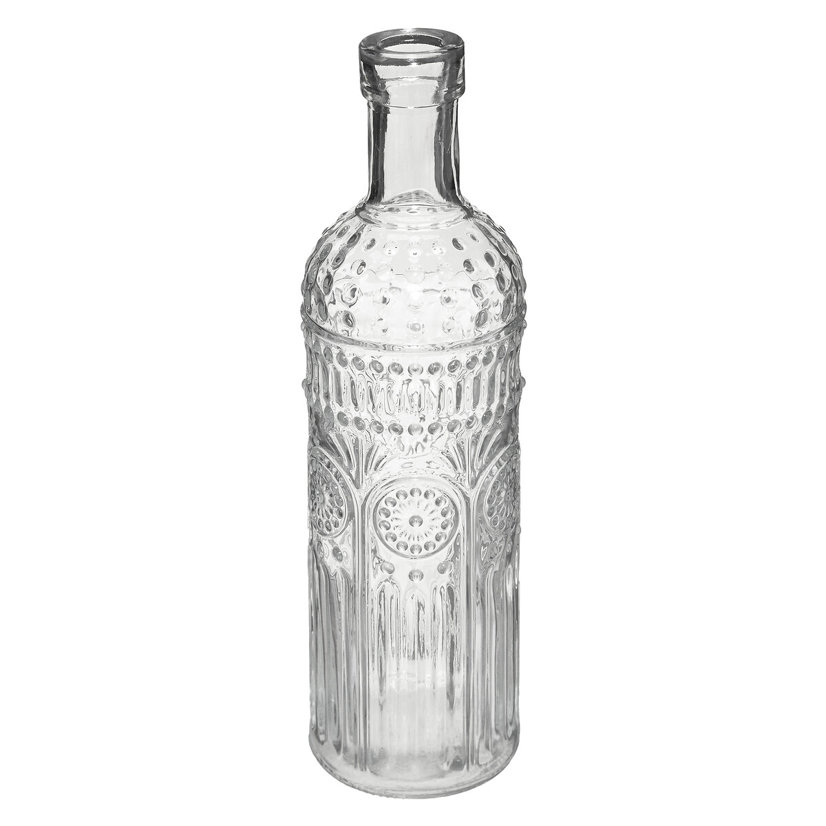Set of 3 "Folk" bottles Glass, D.6.8 cm Blue