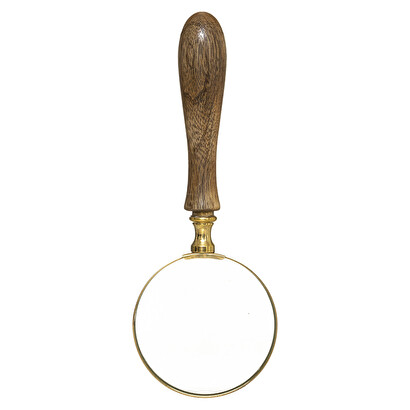 Magnifying glass, mango wood 20x3 cm