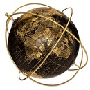 Globe "Flower" 28x21 cm Black