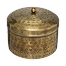 Set of 2 "Oasis" boxes, metal Gold, D.10/13 cm Gold