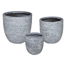 Set of 3 pots, metal D.27/34/43 cm Model 1
