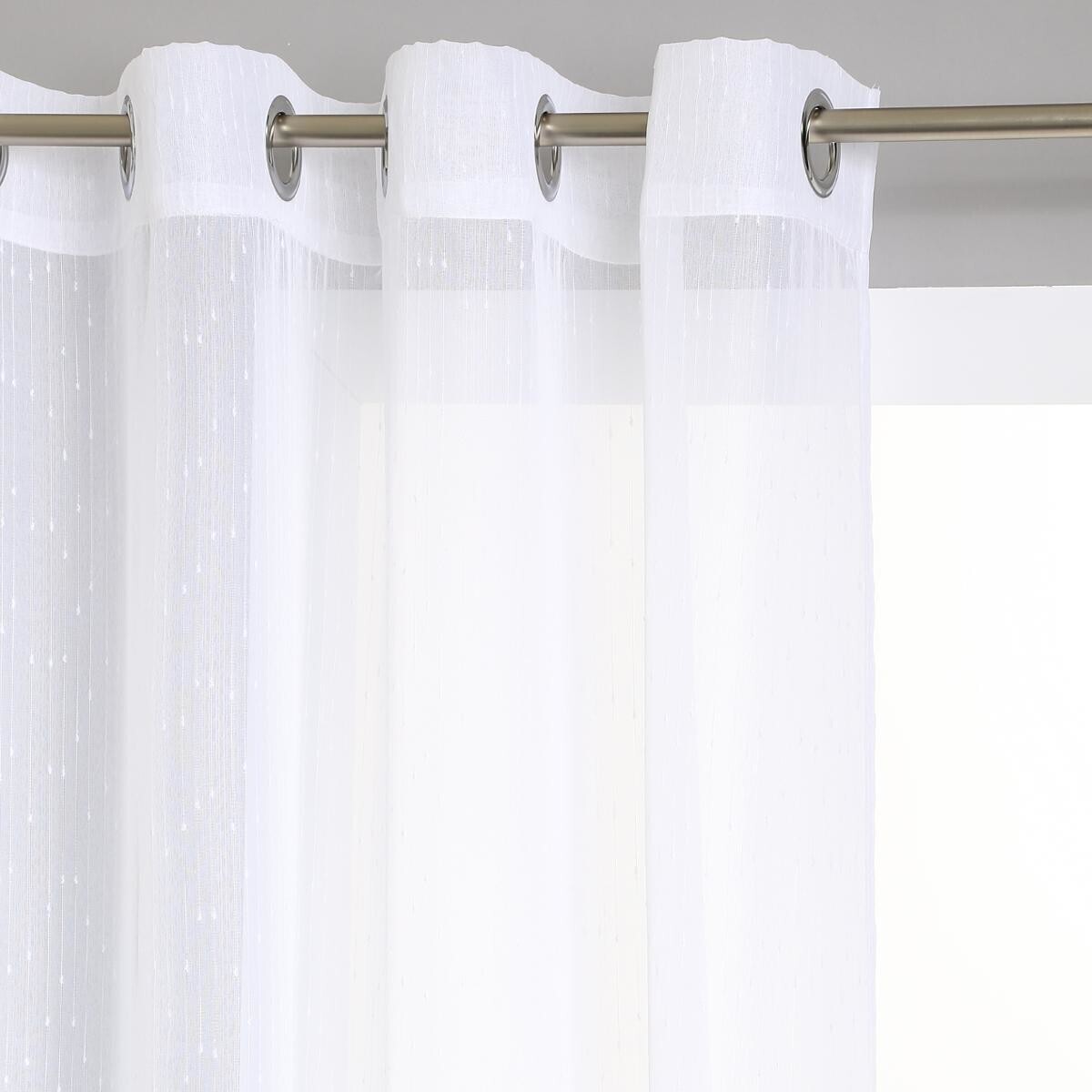 Striped Voile White, 140x240 cm White