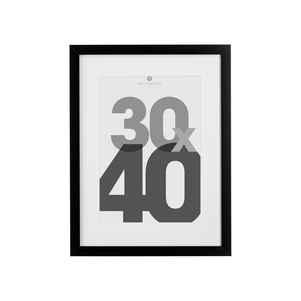 Wooden Photo Frame "Eva" Black, 30x40 cm Black