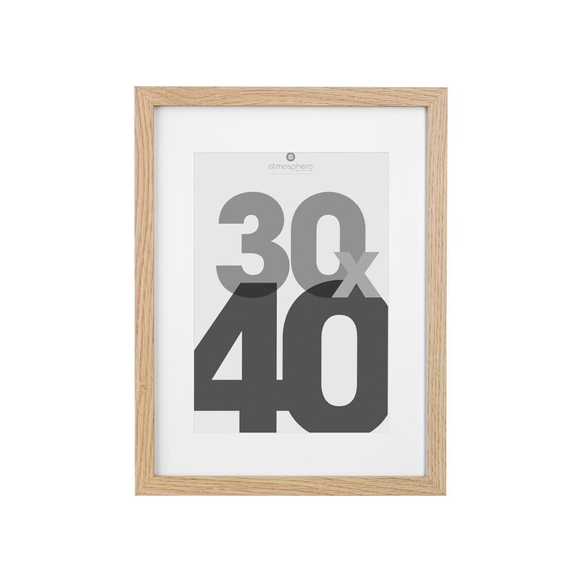 Wooden Photo Frame "Eva" 30x40 cm Natural wood
