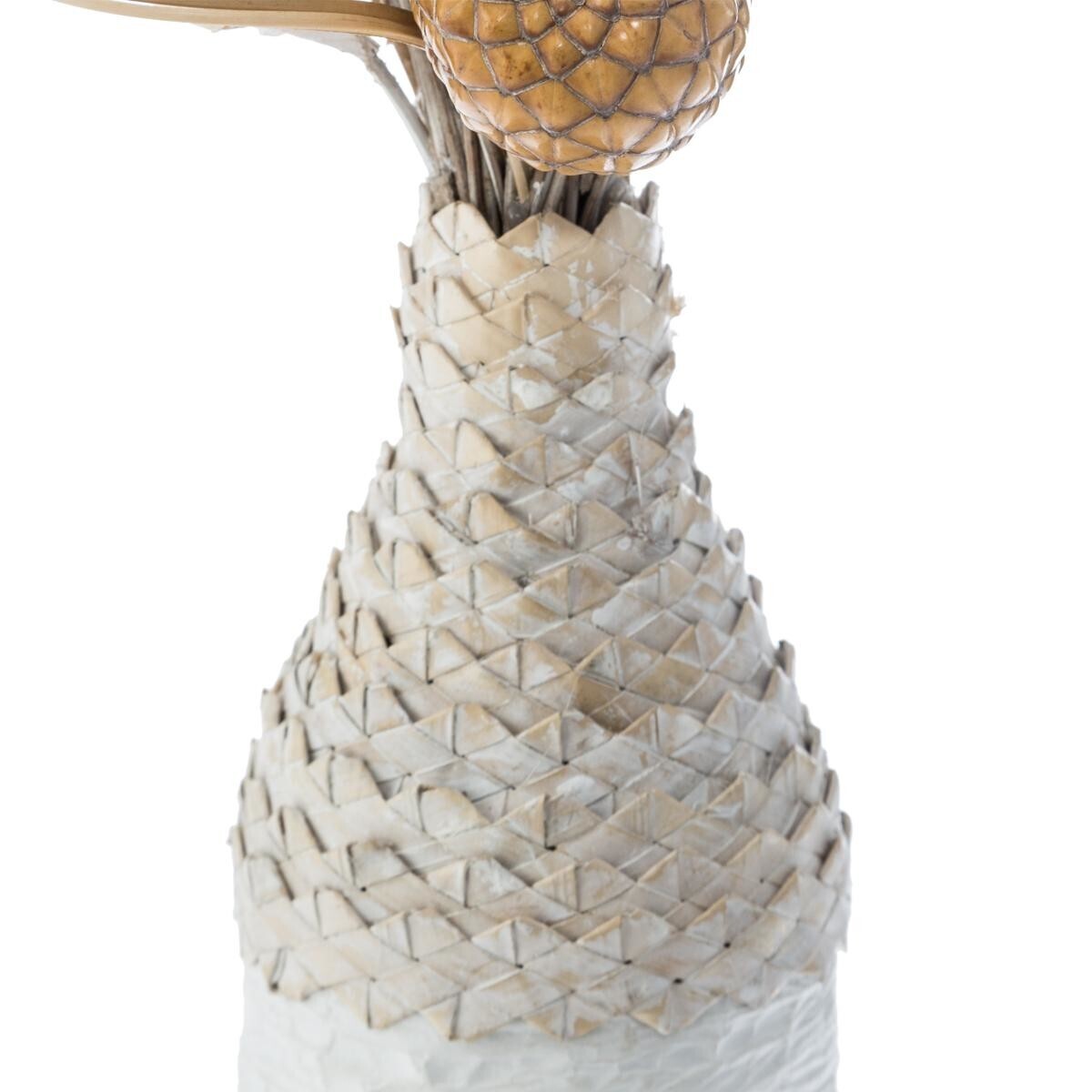 Artificial floral arrangement with vase H.50 cm Beige