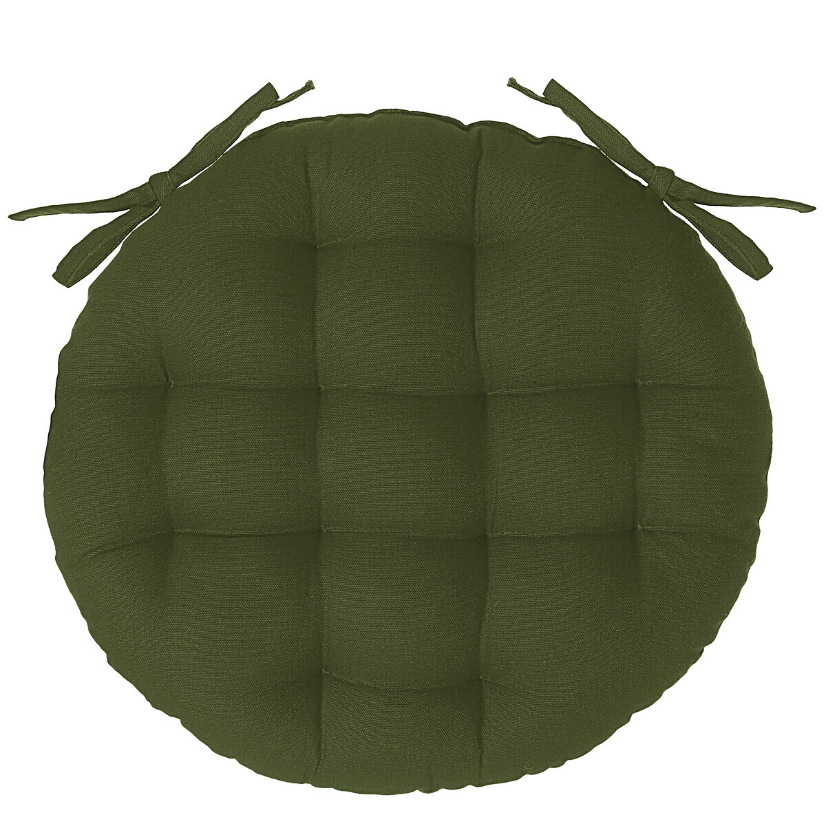 Round chair cushion Khaki green, D.38 cm Khaki green