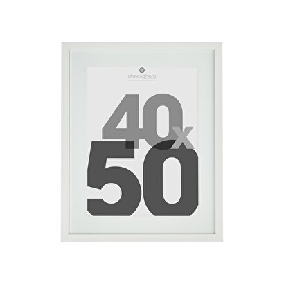 Wooden photo frame "eva" white, 40x50 cm