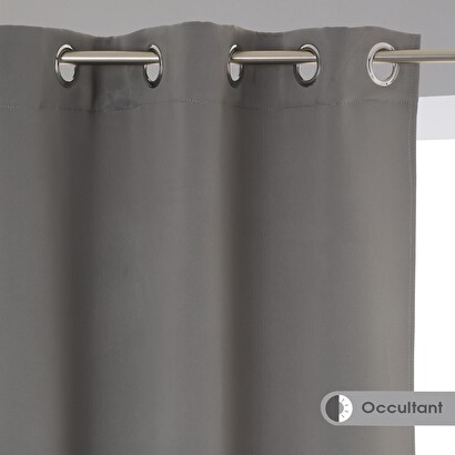Set of 2 blackout curtains "odelie" gray, 135x240 cm