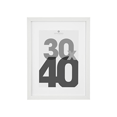 Wooden photo frame "eva" white, 30x40 cm