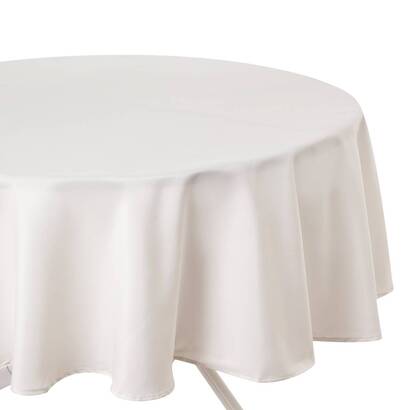 Stain-resistant tablecloth ivory white, d.180 cm