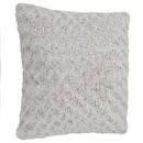 Curly fur cushion Gray, 45x45 cm Grey