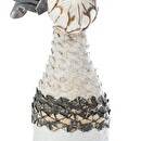 Artificial floral arrangement with vase H.50 cm Beige