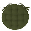 Round chair cushion Khaki green, D.38 cm Khaki green