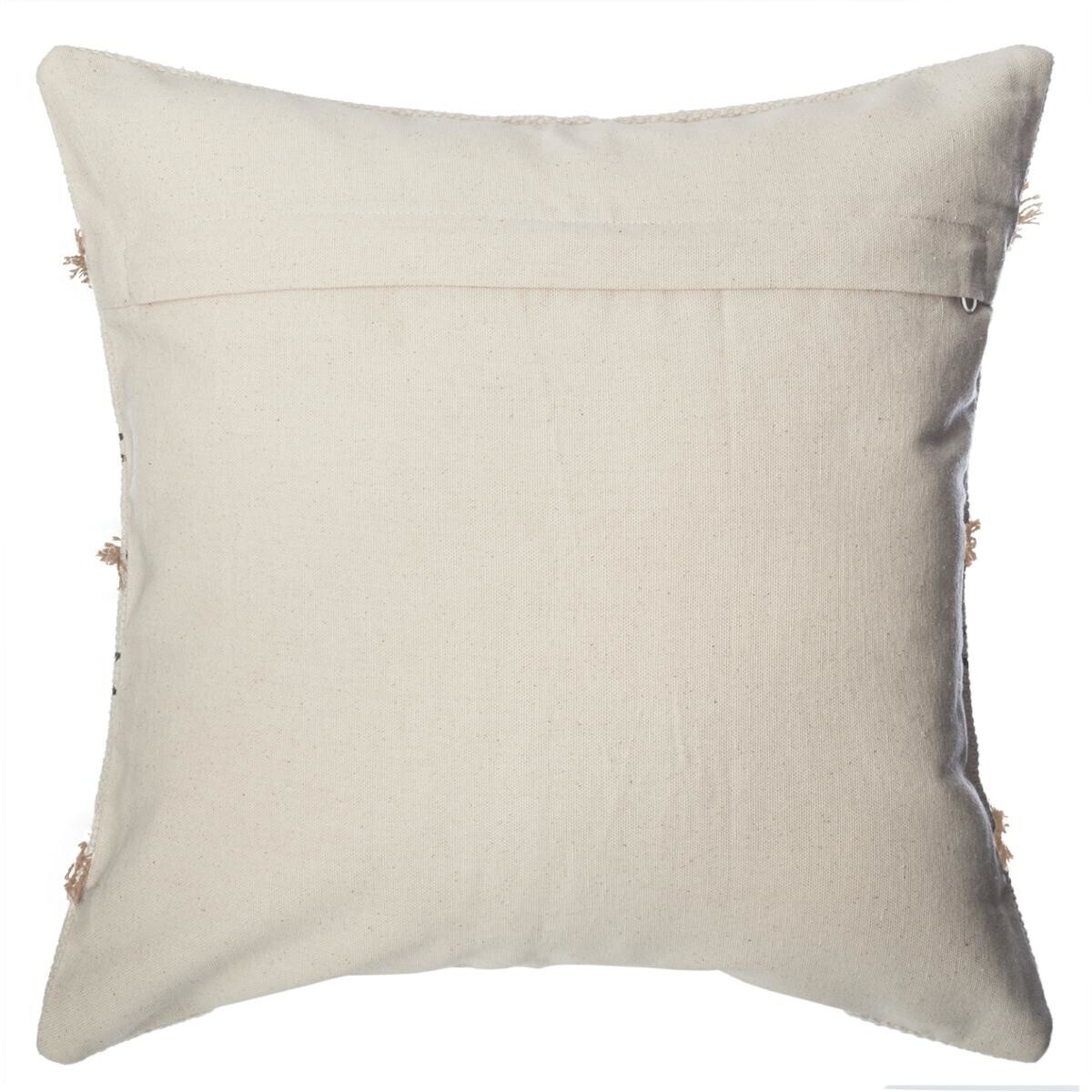 Tufted Cushion Cover "Etnik" Beige, 40x40 cm Beige