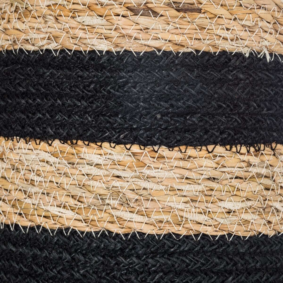 Set of 4 jute baskets Black Model 1
