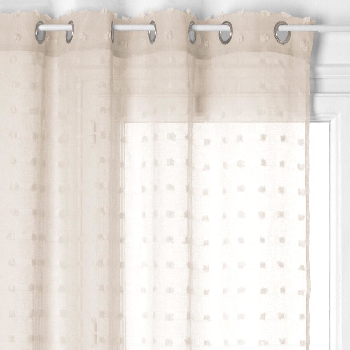 "Lily" Sheer Curtain Beige, 140x240 cm Beige