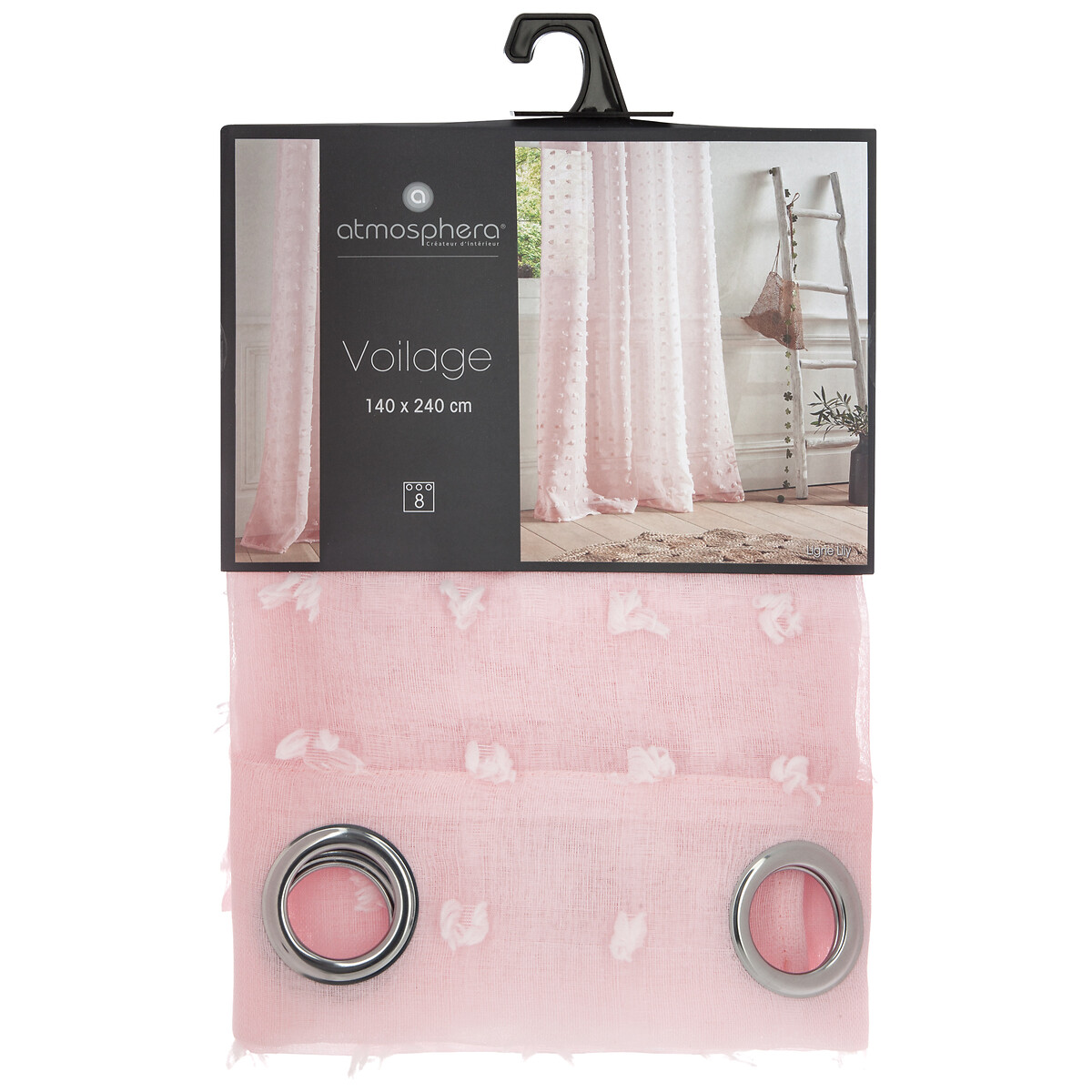 "Lily" Sheer Curtain Light pink, 140x240 cm Light pink