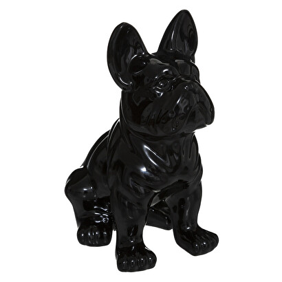 "bulldog" figurine, ceramic black, h.12 cm
