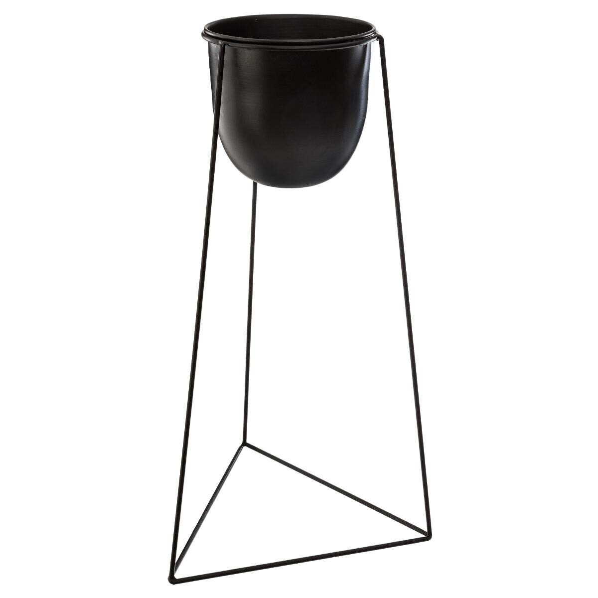 Set of 2 pots Black Black