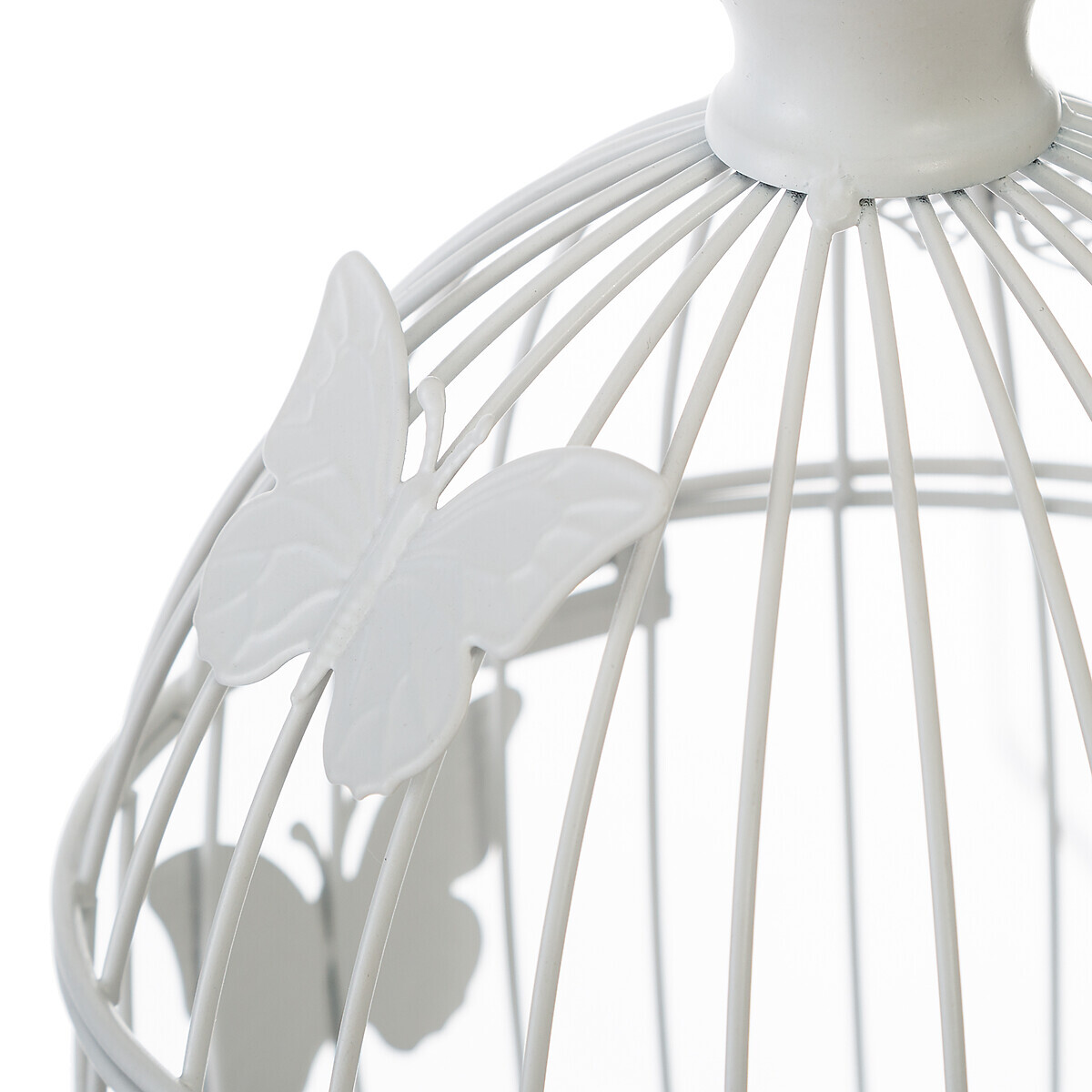 Set of 2 cages, metal White, D.17/23.5 cm White