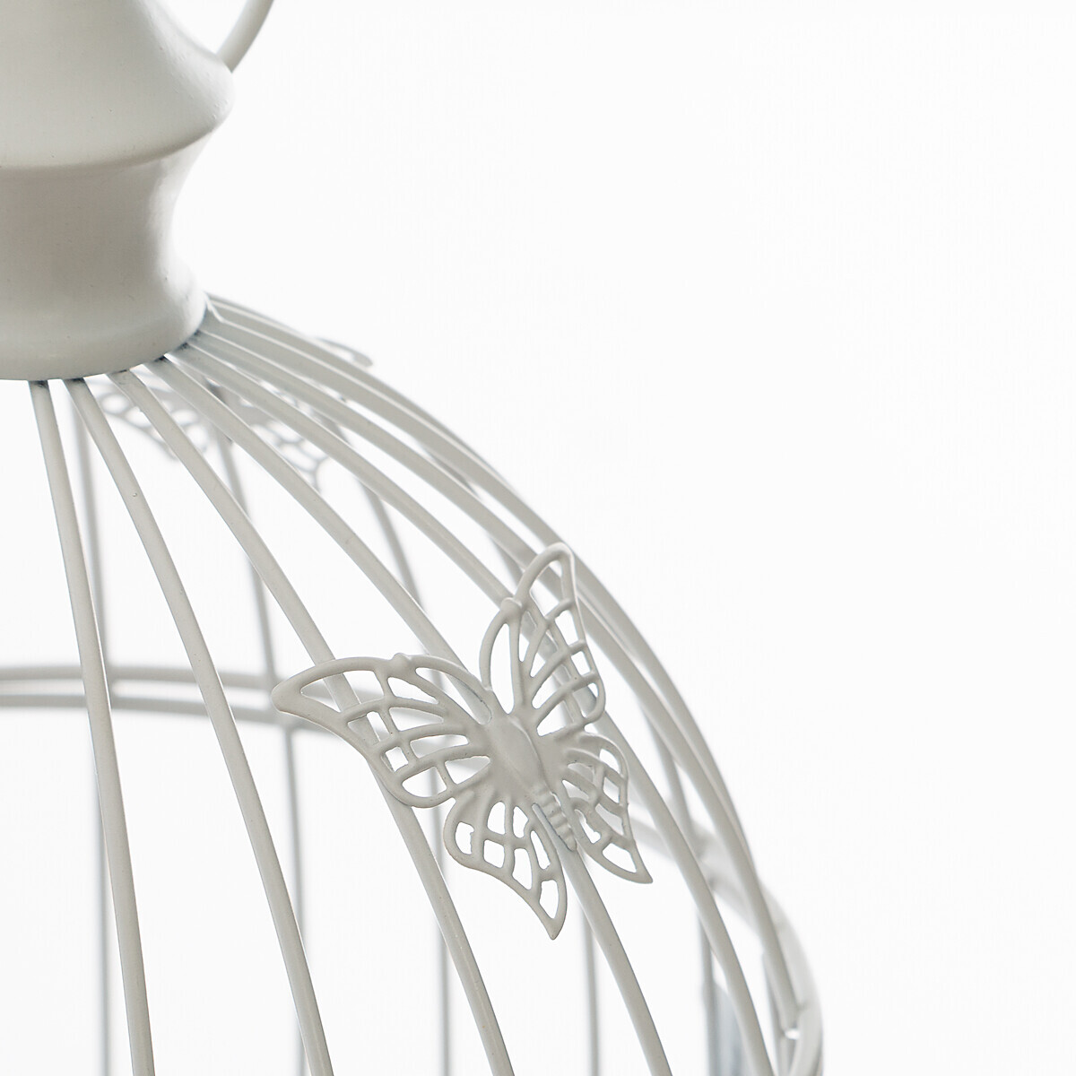 Set of 2 cages, metal White, D.17/23.5 cm White