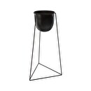 Set of 2 pots Black Black