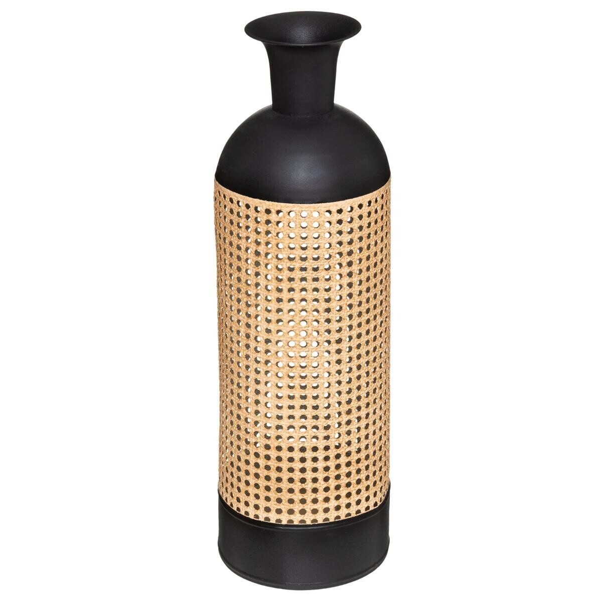 Vase, "Arbela" Black metal, H.61 cm Black