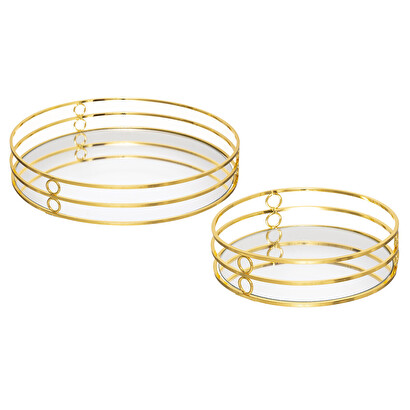 Set of 2 "feel" trays gold