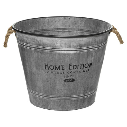 Pot, metal gray, h.48 cm