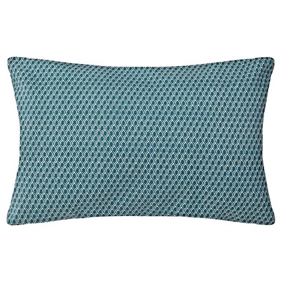Cushion with otto patterns teal blue, 30x50 cm