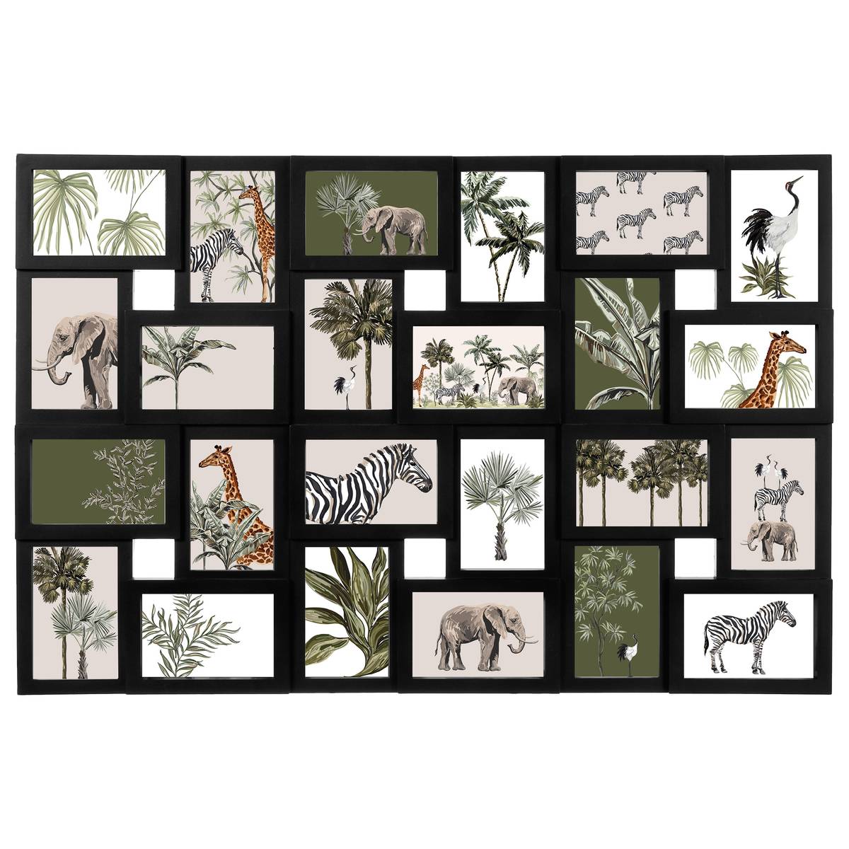 Collage Frame "Cali" Black, 24 photos Black