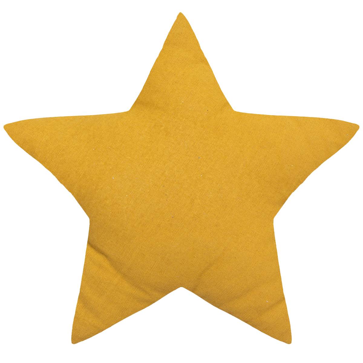 Children's Cushion "Berlingot" Star Mustard yellow, 40x40 cm Mustard yellow