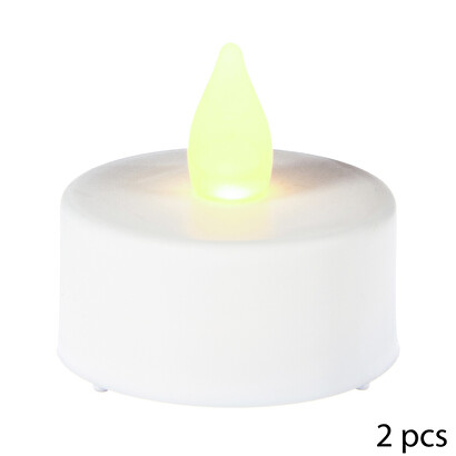 Set of 2 led tealight candles white, 190g