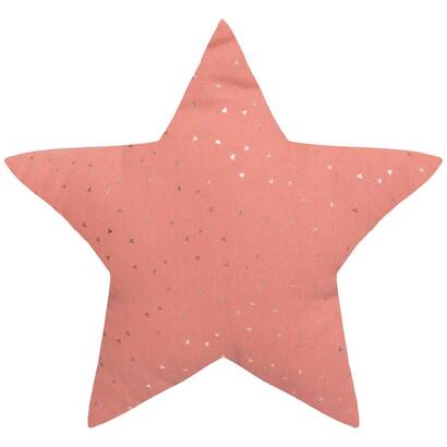 Children's cushion "berlingot" star terracotta rose, 40x40 cm