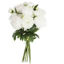 Bouquet of 13 artificial peonies White, H.50 cm White