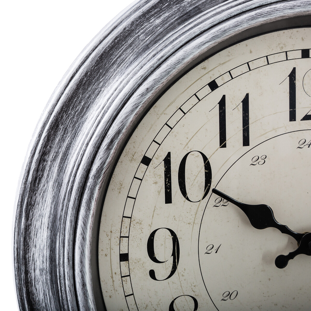 Clock with Moldings "Ilan" D.40 cm Black