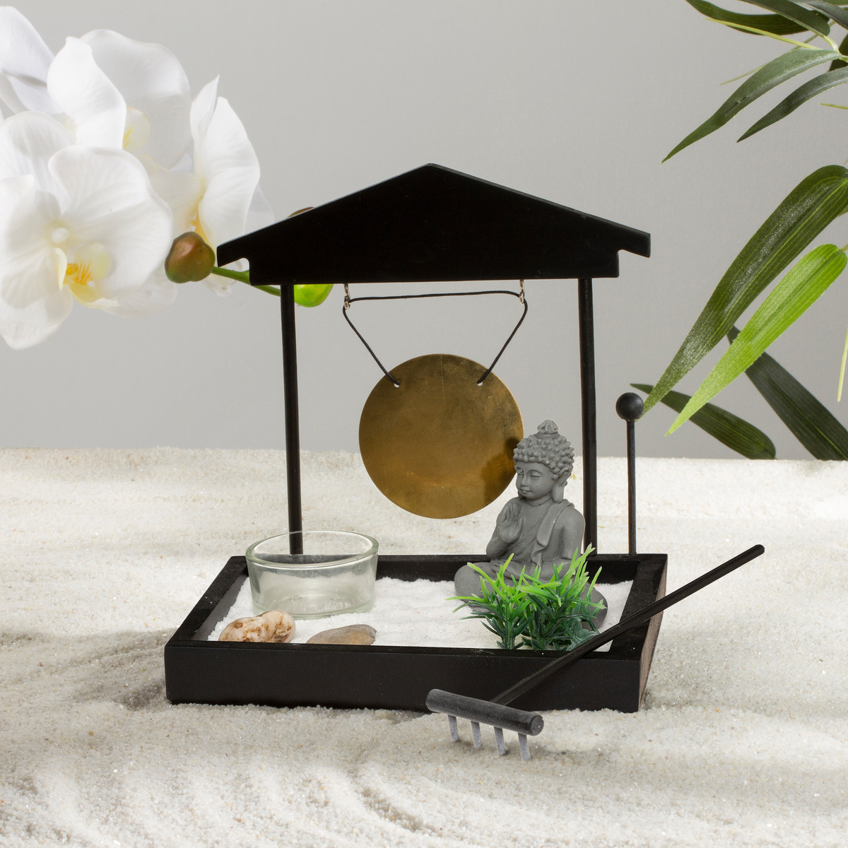Zen Garden Black, 15x15 cm Black