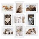 Collage Frame "Suzy" White resin, 9 photos White