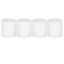 Set of 4 rustic candles "Olia" White, 60g White