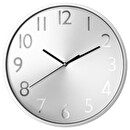 Clock, metal "Anae" Silver, D.30 cm Silver