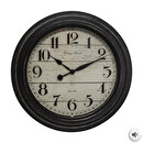 Clock with Moldings "Elyssa" D.29 cm Black