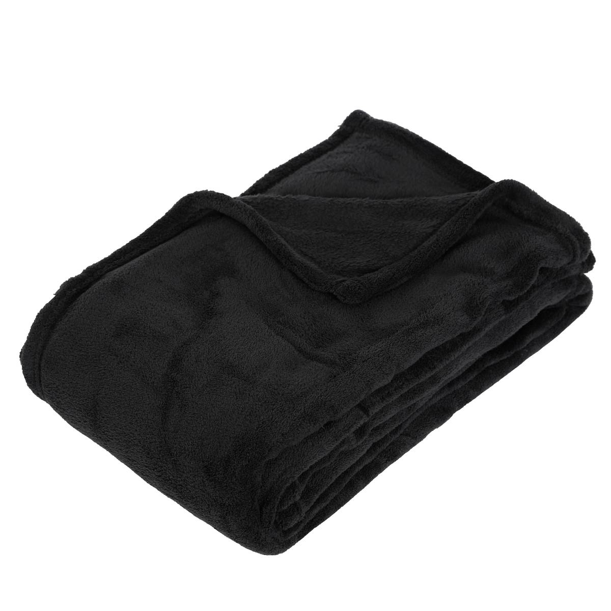 Microfiber Throw Black, 125x150 cm Black
