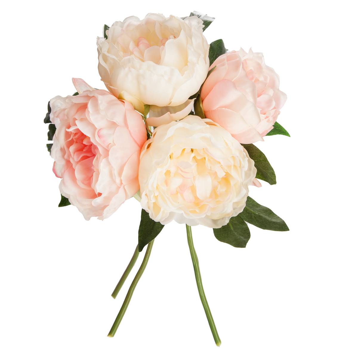 Bouquet of 4 artificial peonies Rose, H.30 cm Pink